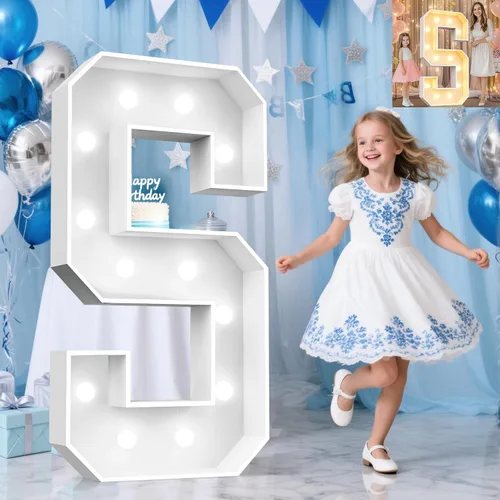 Vista 66 de Pooqla Letras de marquesina iluminadas de 3 pies, letras de marquesina con luz LED blanca fría y blanca cálida, letras de mosaico gigante para Letra