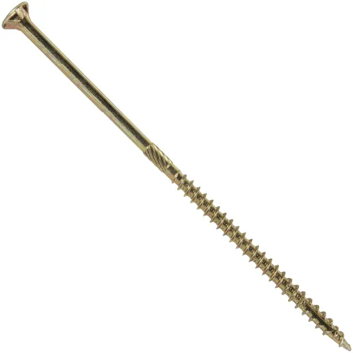 Vista 14 de 8 x 1 revestimiento exterior recubierto de bronce, tornillo de madera multiusos compatible con ACQ, cabeza plana Torx/Star Drive de 1 libra, 288