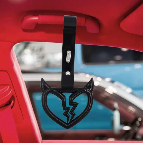 Vista 2 de jdm Devil Demon Broken Heart TSURIKAWA Anillo Metro Tren Autobús Asa Correa Charm Drift, Plástico, No es una piedra preciosa