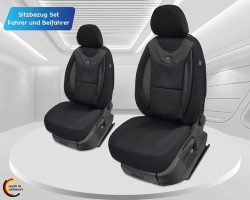 Vista 2 de BREMER SITZBEZÜGE Custom Car Seat Covers Compatible with VW Crafter Gen. 2 Driver & Passenger Set from 2017 / Car Seat Covers, Protective Cover Set