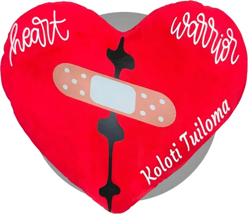 Vista 2 de Almohada personalizada de cirugía cardíaca CHD (tamaño pequeño) – Cojín de cirugía de corazón para bebé – Conciencia de CHD después de la cirugía
