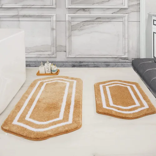 Vista 10 de COSY HOMEER Alfombras de Baño Extra Gruesas para Baño - Juegos de Alfombras Antideslizantes de Lino de Baño Suave Felpa 100% Poliéster Fuerte Sala