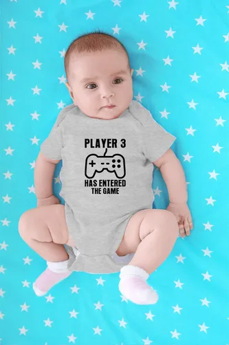 Vista 8 de Crazy Bros Tee's Player 3 Has Entered the Game - Body para bebé, divertido traje de niño para bebé, lindo unisex y cómodo humor