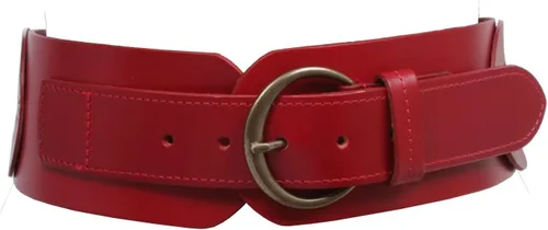 Vista 7 de Beltiscool Cinturón de cuero de grano completo para mujer, 3" (75 mm) de ancho con cinta de disco redondo y cinta de piel de vaca trenzada Negro