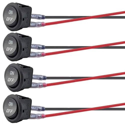 Vista 10 de Interruptor de palanca basculante, 12 V, 20 A, 24 V, 10 A, 3 pines, luz azul, encendido y apagado, KCD1, mini interruptor de palanca circular