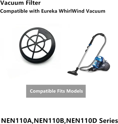 Vista 2 de Filtro de vacío compatible con aspiradora Eureka WhirlWind sin bolsa, compatible con NEN110A, NEN110B, NEN110D (paquete de 2)