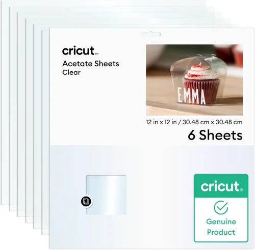 Vista 7 de Cricut® Hojas de acetato 12 in x 12 in, Transparente (20 ct)