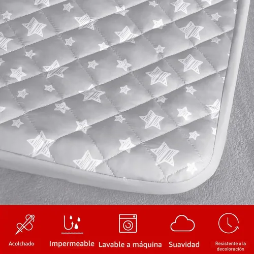 Vista 2 de Fundas impermeables para cama de perro, diseño de estrellas grises, 27 x 36 pulgadas Gris (Grey Star)