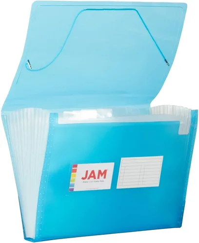 Vista 8 de Caja de almacenamiento JAM PAPER con archivos de colores - 12.5 x 9.5 x 3.5 pulgadas - Caja vendida individualmente y 5 archivos