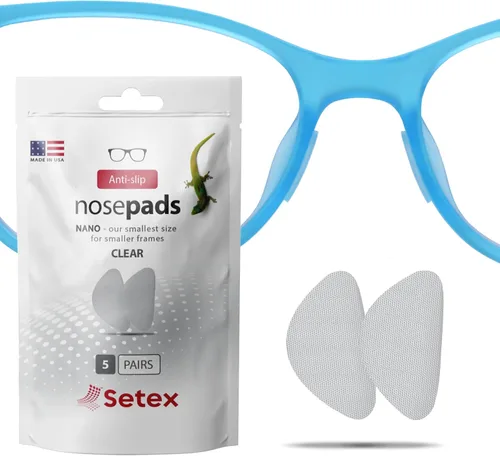 Vista 14 de Setex Gecko Grip Nano 0.6mm Antideslizantes Almohadillas para Nariz de Gafas, (15 Pares Negros), Las Más Pequeñas y Delgadas Disponibles, Fabricadas