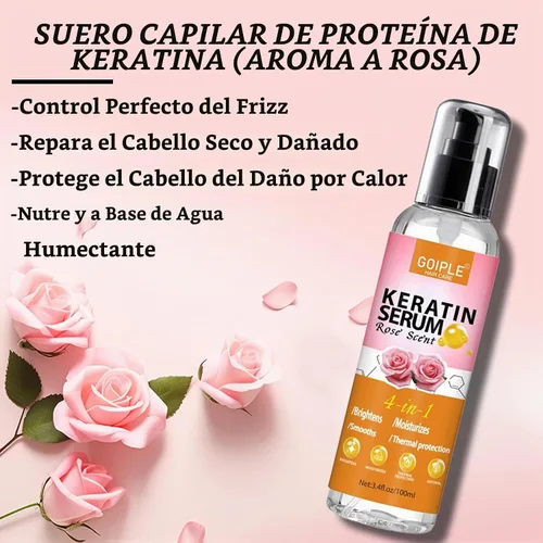 Vista 3 de Suero de queratina para el cabello, aceite hidratante y peinado de queratina, control antiencrespamiento, nutre y repara, aceite de suero