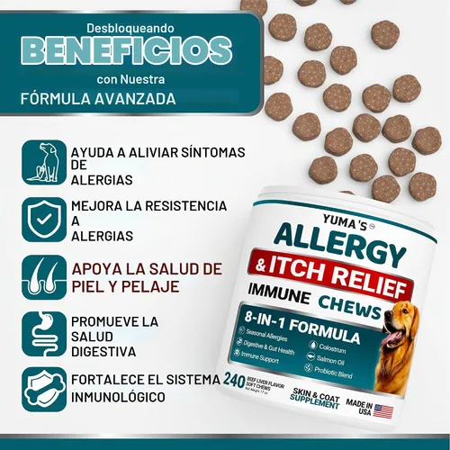 Vista 3 de Masticables para aliviar la alergia de los perros - 240 tratamientos
