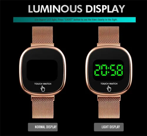 Vista 6 de Hombre1589 - Reloj digital con pantalla táctil, de acero inoxidable, resistente al agua, resistente al agua