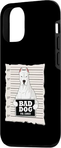 Vista 2 de iPhone 15 Dogo Argentino mug shot guilty dog Case