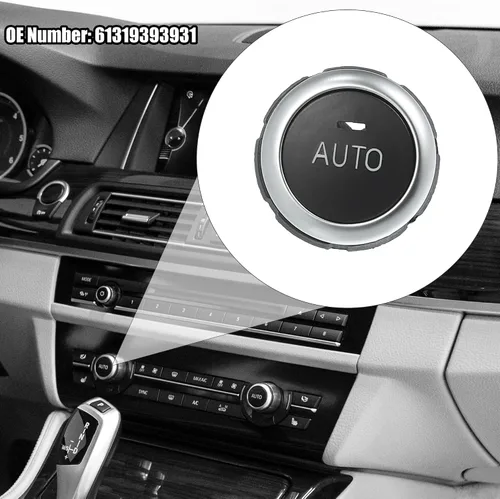 Vista 2 de X AUTOHAUX Pomo de control de calefactor HVAC A/C Interruptor de control de aire acondicionado Botón de perilla 61319393931 apto para BMW 5 6 7
