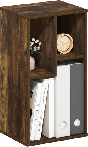 Vista 19 de Furinno Jaya - Estantería moderna de 3 niveles con estante ajustable, estantería con estante abierto, 9.5 x 24.5 x 40.3 pulgadas, para organización