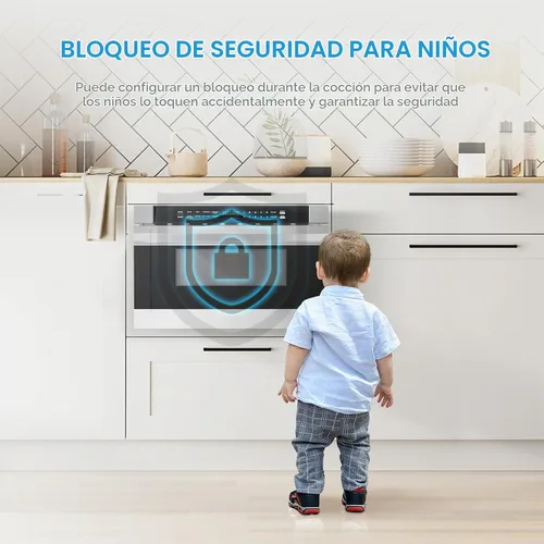Vista 6 de Midea MM12S2ASZ Horno microondas, cajón de 1.2 pies cúbicos, acero inoxidable, cerradura de seguridad para niños