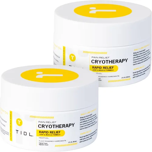 Vista 11 de TIDL Crema de alivio del dolor de crioterapia, 3 onzas, dolor de cuello específico, alivio del dolor articular y muscular con mentol orgánico a base