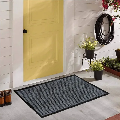 Vista 17 de LuxUrux Tapete de goma duradero para puerta, resistente, interior/exterior, fácil de limpiar, impermeable, patio, garaje, tapete comercial