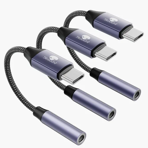 Vista 11 de Stouchi Adaptador USB C a 3,5 mm hembra, cable de conector de audio para auriculares tipo C Hi-Fi para iPhone 17/16/15, Pixel 9/8/7/6, iPad, Samsung