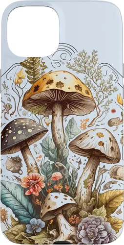 Vista 9 de iPhone 16 Mushroom Tarot Card Goth Emo Occult Astrology Women Girls Case