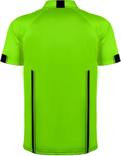 Vista 3 de Camisa de árbitro para hombre, camiseta de árbitro de fútbol amarillo/verde, camiseta oficial de árbitro de fútbol profesional para hombre