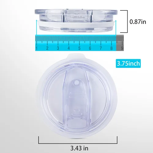 Vista 2 de Tapas de vaso de 20 onzas, 2 tapas de repuesto compatibles con YETI de acero inoxidable de 20 onzas, taza de café, tapas a prueba de derrames, se