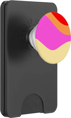 Vista 8 de Retro Waves Swirls Pastel Rainbow Wavy Stripes 70s Aesthetic PopSockets Adhesive PopGrip