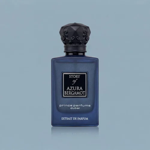 Vista 2 de Prince Parfums Dubai - Story of Azura Bergamota - Extrait de Parfum para hombre 3.4 onzas - Colonia de lujo con pomelo, bergamota, sándalo y vetiver