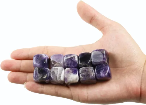 Vista 7 de Piedras y cristales de amatista natural pulidos, cristales y piedras curativas de cuarzo a granel para Wicca, Reiki, energía curativa, piedras