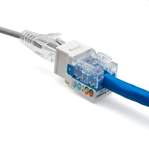 Vista 80 de TRUE CABLE Conector Keystone Cat5e, sin blindaje (UTP), perforado de 90 grados, PoE++ (4PPoE) 100W, certificación UL, verificado ETL, certificado