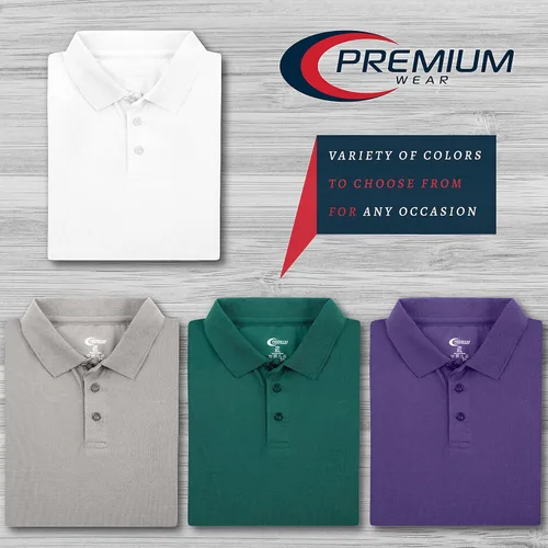 Vista 78 de Premium Wear - Camisetas tipo polo para hombre, con gran absorción de humedad