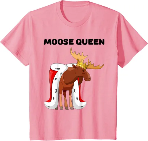 Vista 11 de Moose Queen Camiseta para niñas amantes de los alces Camiseta de alce para mujer, Blanco