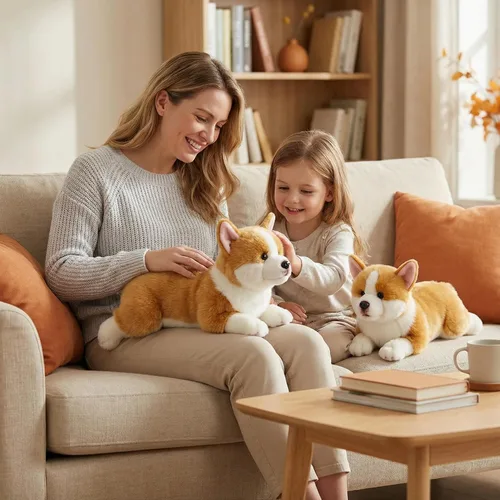 Vista 7 de CU-MATE Perro de peluche para niñas y niños (Louie Welsh Corgi)
