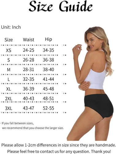 Vista 6 de VIVISOO Ropa interior de cintura media para mujer, de algodón, elásticos, suaves, paquete múltiple