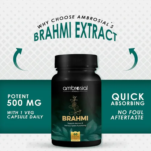 Vista 3 de AMBROSIAL Brahmi Cápsulas 500 mg Paquete de 1-60 Cápsulas