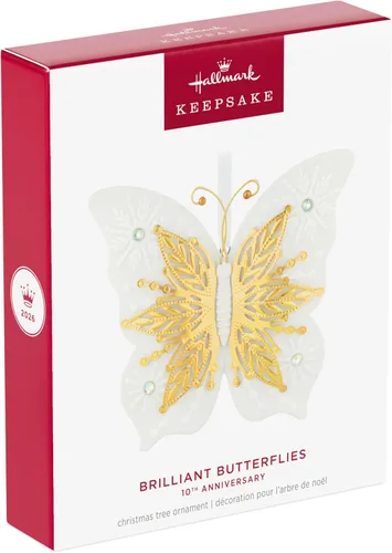 Vista 7 de Hallmark Keepsake Adorno (10º Aniversario Mariposas Brillantes)