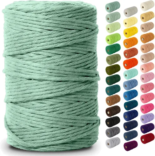 Vista 52 de Nook Theory Hilo de macramé de 3mm 109 yardas - Cuerda de macramé suave de 4mm, 5mm perfecta para nudos - Suministros de macramé para colgadores