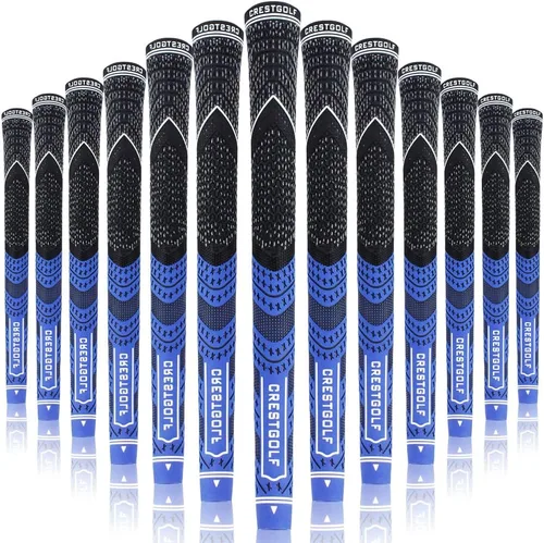Vista 11 de Crestgolf Agarres de golf multicompuestos, tamaño estándar/medio, tecnología de hilo de control para todo tipo de clima, combinación de goma