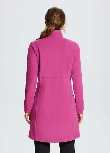 Vista 4 de BALEAF Sudadera de forro polar para mujer, túnica larga con cremallera de un cuarto, vestido de invierno polar con bolsillo