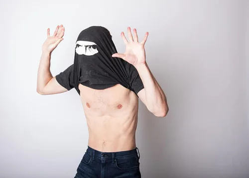 Vista 7 de Mens Ask Me About My Ninja Disguise Flip T Shirt Funny Costume Graphic Humor Tee