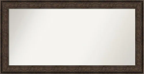 Vista 852 de Amanti Art Espejo de pared personalizado no biselado (25 x 25 pulgadas), marco de bronce acentuado, varios tamaños personalizados, espejo de baño