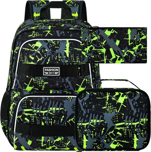 Vista 41 de Mochila para laptop, 16 pulgadas, bolsa escolar y bolsa de almuerzo, mochilas resistentes al agua para adolescentes, niñas, mujeres, estudiantes