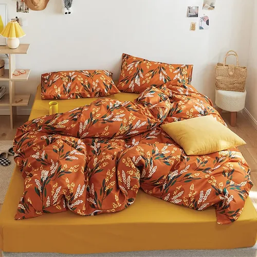 Vista 17 de Luxlovery Juego de edredón verde militar, juego de ropa de cama individual, minimalista, suave, transpirable y moderno, para todas las estaciones