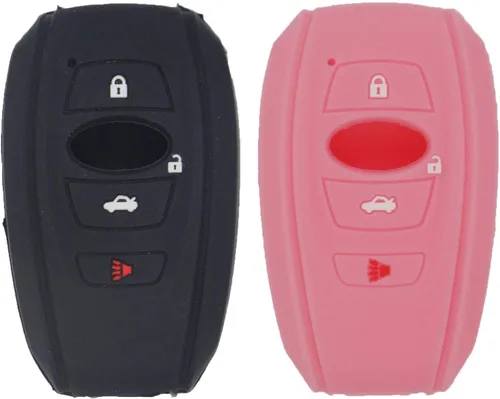 Vista 15 de LemSa Funda protectora de silicona con 4 botones para Subaru 2016-2018 Forester 2017-2018 Outback 2015 2016 2018 XV Crosstrek 2017 Impreza 2014-2017