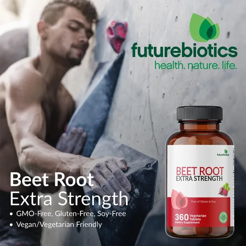 Vista 3 de Futurebiotics Raíz de remolacha extra fuerte, sin OMG, 120 tabletas vegetarianas