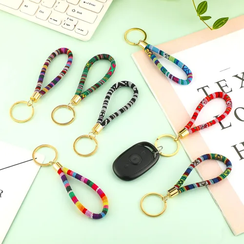 Vista 4 de Junkin 24 Pcs Boho Bulk Keychains for Women Men Cute Designer Key Chains Accessories Christmas Employee Appreciation Gifts