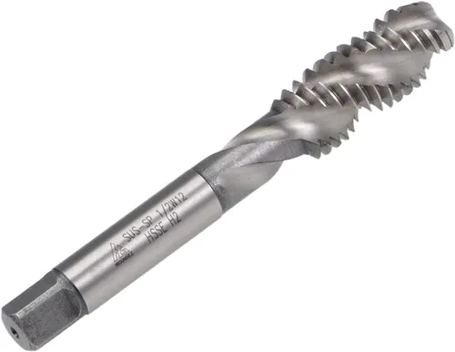 Vista 3 de uxcell 1/2 "-12 BSW espiral flauta roscada, herramienta de roscado de máquina HSS-cobalto tornillo roscado herramienta para reparación de roscas