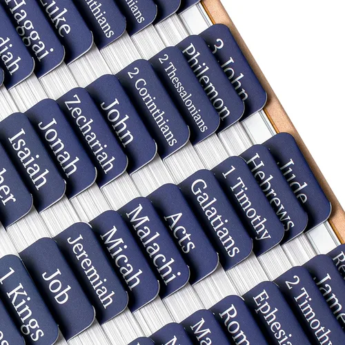 Vista 23 de Mr. Pen - Pestañas de la Biblia, 75 pestañas, tierra otoñal, letras doradas en relieve Laminated Bible Tabs for Women and Men, Bible Tabs for