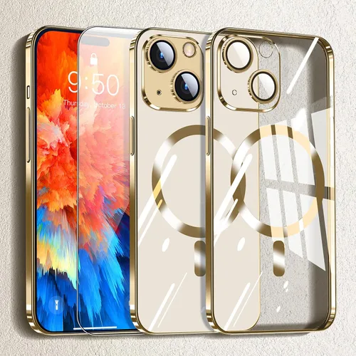 Vista 10 de Dataroad - Funda magnética de titanio verde para iPhone 15, protección completa de la cámara [compatible con Magsafe] [No se pone amarillento]